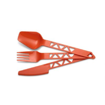 Bestick i Tritan®-plats Mandarin Kniv gaffel sked