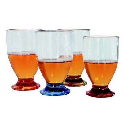 Glas 4-pack 17 cl  Acrylplats med färgad fot