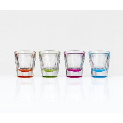 Snapsglas 4-pack 50 ml  med färgad botten